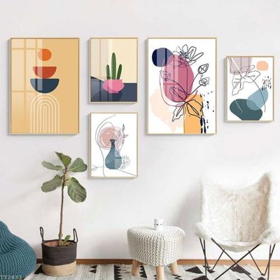 File in trần File tranh treo 5 tấm tối giản Minimalist Art TT2033 (bản gốc) phong cảnh