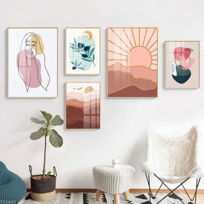 File tranh gốc File tranh treo 5 tấm tối giản Minimalist Art TT2043 (bản đẹp) độc quyền