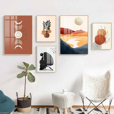 File ảnh gốc File tranh treo 5 tấm tối giản Minimalist Art TT2047 không vỡ nét