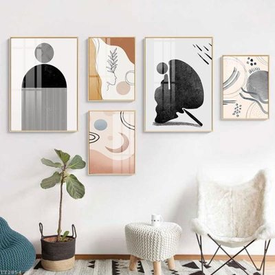 File in lụa File tranh treo 5 tấm tối giản Minimalist Art TT2054 (phong cảnh) File tranh treo 5 tấm tối giản Minimalist Art TT2054