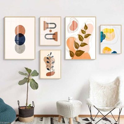 File gốc File tranh treo 5 tấm tối giản Minimalist Art TT2055 (in tráng gương) nghệ thuật