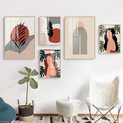 File PSD File tranh treo 5 tấm tối giản Minimalist Art TT2066 (gốc) nhiều lớp (multi-layer)