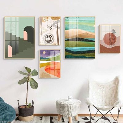 Download file gốc File tranh treo 5 tấm tối giản Minimalist Art TT2068 (in lụa) cao cấp