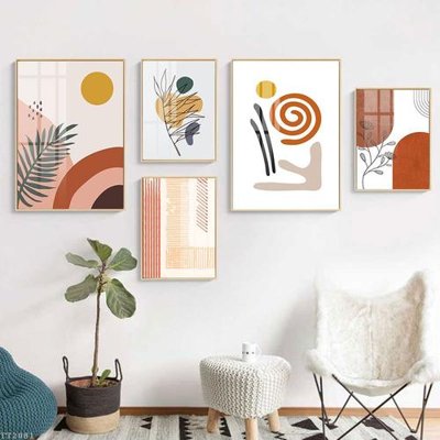 File gốc File tranh treo 5 tấm tối giản Minimalist Art TT2081 (cho in UV) siêu nét