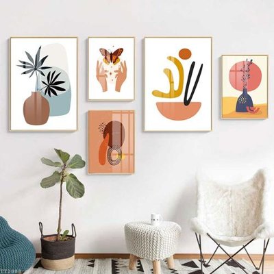 Tải file File tranh treo 5 tấm tối giản Minimalist Art TT2088 (gốc) chủ đề tôn giáo