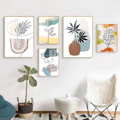 File PSD File tranh treo 5 tấm tối giản Minimalist Art TT2133 (gốc) tách lớp chi tiết