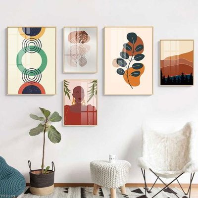 File tranh File tranh treo 5 tấm tối giản Minimalist Art TT2189 (gốc) chủ đề trừu tượng