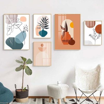 File gốc File tranh treo 5 tấm tối giản Minimalist Art TT2199 (phong cách) tối giản