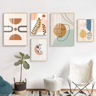 Tải file File tranh treo 5 tấm tối giản Minimalist Art TT2203 (gốc) chủ đề tôn giáo