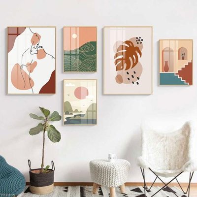File PSD File tranh treo 5 tấm tối giản Minimalist Art TT2205 (bản gốc) cho nhà in