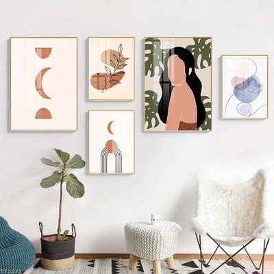 File in ấn cao cấp File tranh treo 5 tấm tối giản Minimalist Art TT2232 (file gốc)