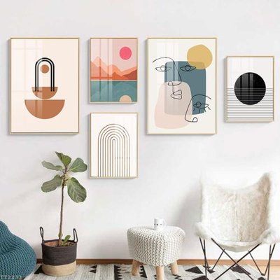 File gốc File tranh treo 5 tấm tối giản Minimalist Art TT2233 (phong cách) tối giản