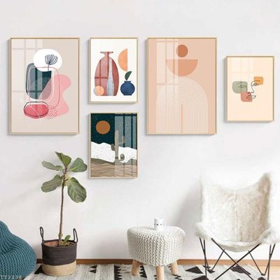 File ảnh File tranh treo 5 tấm tối giản Minimalist Art TT2238 (gốc) cho trang trí nội thất