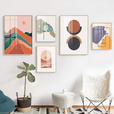 File in trần File tranh treo 5 tấm tối giản Minimalist Art TT2248 (bản gốc) bầu trời