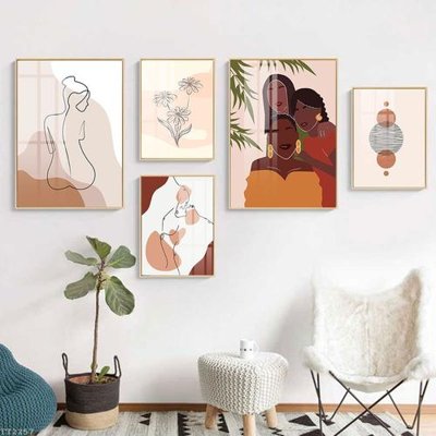 Tải file File tranh treo 5 tấm tối giản Minimalist Art TT2257 (gốc) chủ đề phong thủy