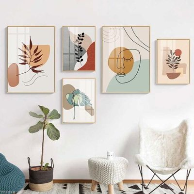 File gốc File tranh treo 5 tấm tối giản Minimalist Art TT2270 (cho in 3D) độc đáo