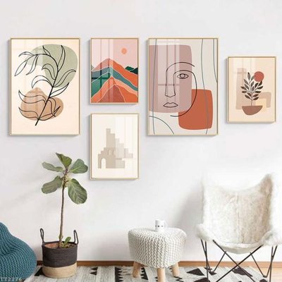 File ảnh gốc File tranh treo 5 tấm tối giản Minimalist Art TT2276 (chuyên in mica)