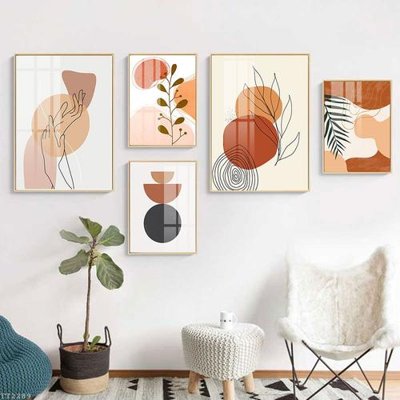 File tranh trang trí File tranh treo 5 tấm tối giản Minimalist Art TT2289 (file gốc)