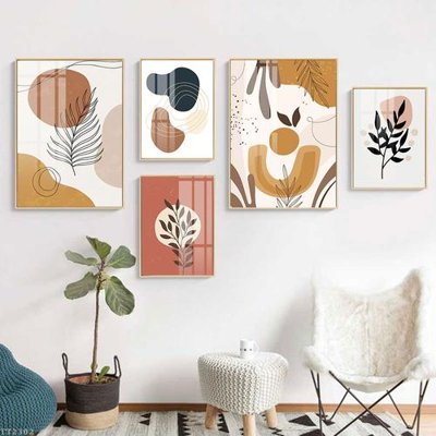 File gốc File tranh treo 5 tấm tối giản Minimalist Art TT2302 (PNG) chất lượng cao