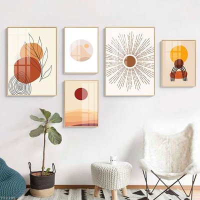 Download file gốc File tranh treo 5 tấm tối giản Minimalist Art TT2305 (in mica) 3D