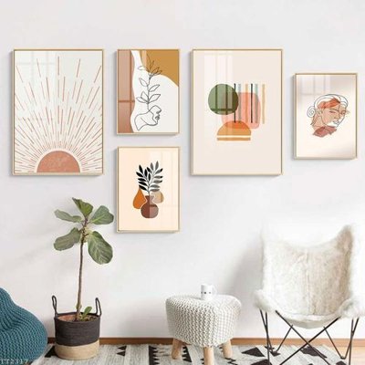 File gốc File tranh treo 5 tấm tối giản Minimalist Art TT2317 (cho in ấn) độc quyền