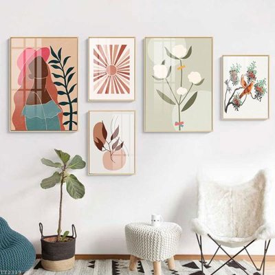 Tải file File tranh treo 5 tấm tối giản Minimalist Art TT2319 (ảnh gốc) in gạch men