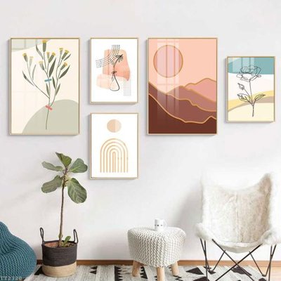 File in trần File tranh treo 5 tấm tối giản Minimalist Art TT2320 (bản gốc) bầu trời