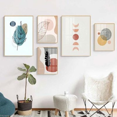 File gốc File tranh treo 5 tấm tối giản Minimalist Art TT2323 (in mica) làm bảng hiệu