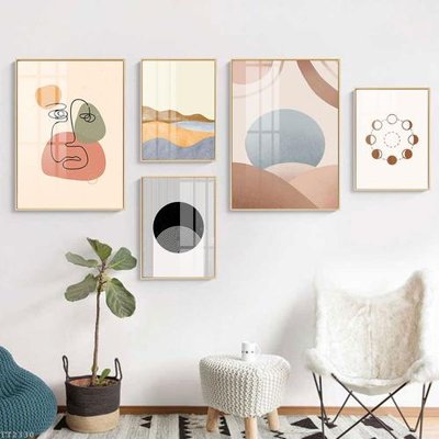 File ảnh File tranh treo 5 tấm tối giản Minimalist Art TT2330 (gốc) in biển hiệu