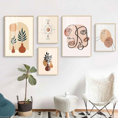 File PSD in ấn File tranh treo 5 tấm tối giản Minimalist Art TT2335 (chất lượng cao)
