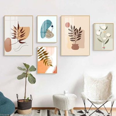 File tranh trang trí File tranh treo 5 tấm tối giản Minimalist Art TT2339 (file gốc)