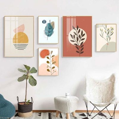 File ảnh File tranh treo 5 tấm tối giản Minimalist Art TT2340 (gốc) trang trí khách sạn
