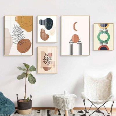 Download file File tranh treo 5 tấm tối giản Minimalist Art TT2341 (gốc) in mica bàn thờ