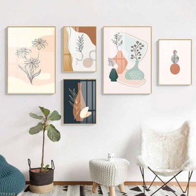 File gốc File tranh treo 5 tấm tối giản Minimalist Art TT2342 (PNG) nền trong suốt