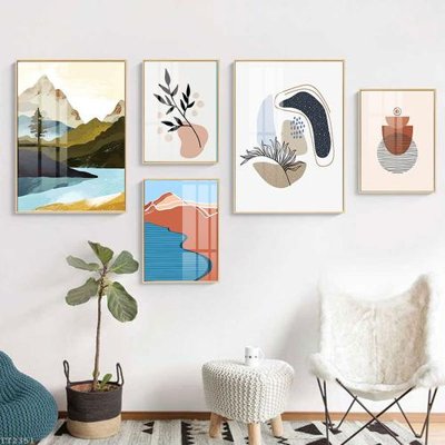 Download file File tranh treo 5 tấm tối giản Minimalist Art TT2351 (chất lượng in ấn)