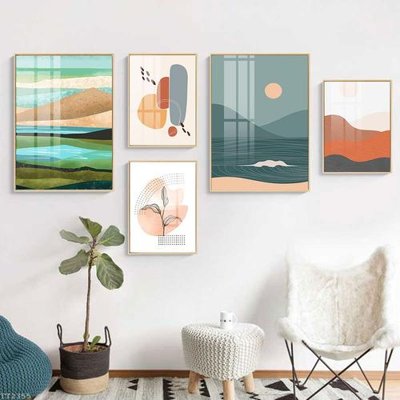 Download file gốc File tranh treo 5 tấm tối giản Minimalist Art TT2355 (in lụa) nghệ thuật