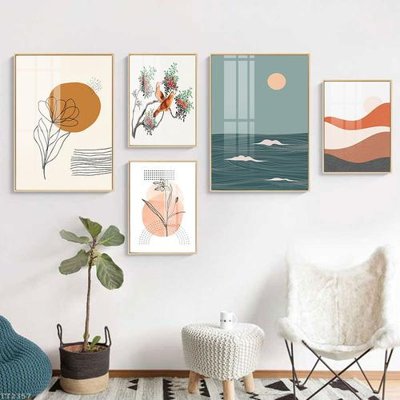 File gốc File tranh treo 5 tấm tối giản Minimalist Art TT2357 (phiên bản chuẩn) để in ấn