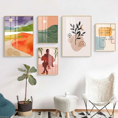 File ảnh File tranh treo 5 tấm tối giản Minimalist Art TT2363 (gốc) cho trang trí nội thất