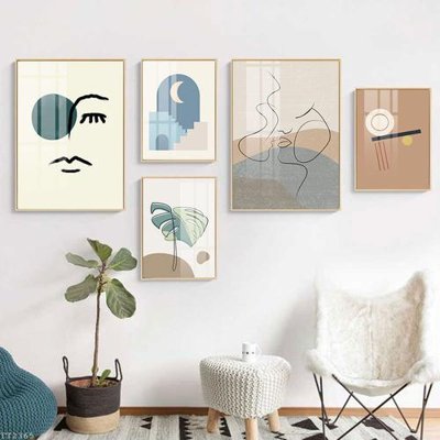 File in trần File tranh treo 5 tấm tối giản Minimalist Art TT2365 (bản gốc) trời sao