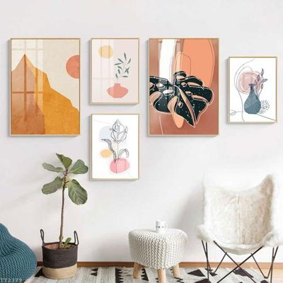 File in trần File tranh treo 5 tấm tối giản Minimalist Art TT2379 (bản gốc) mây trời