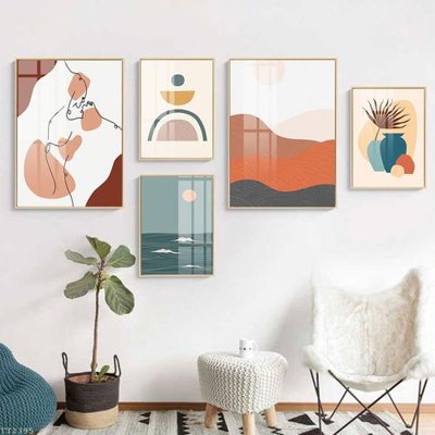 Download file gốc File tranh treo 5 tấm tối giản Minimalist Art TT2395 (in mica) trong suốt