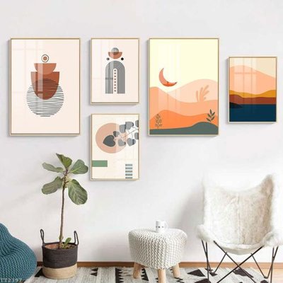 Tải file File tranh treo 5 tấm tối giản Minimalist Art TT2397 (PSD) cho in tranh kính