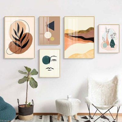 File tranh File tranh treo 5 tấm tối giản Minimalist Art TT2410 (gốc) chủ đề con người