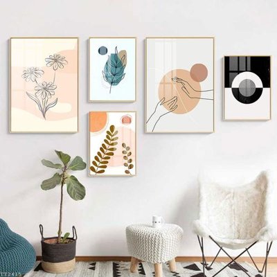 Tải file File tranh treo 5 tấm tối giản Minimalist Art TT2415 (gốc) chủ đề tôn giáo