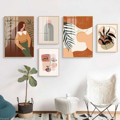File ảnh File tranh treo 5 tấm tối giản Minimalist Art TT2425 (gốc) in biển hiệu
