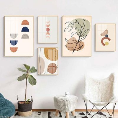 File gốc File tranh treo 5 tấm tối giản Minimalist Art TT2426 (vector) cho in ấn