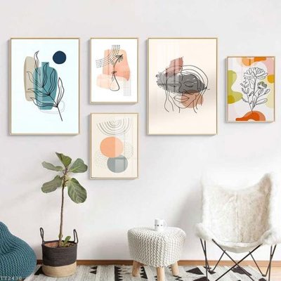 File tranh File tranh treo 5 tấm tối giản Minimalist Art TT2430 (file gốc) chuẩn màu in