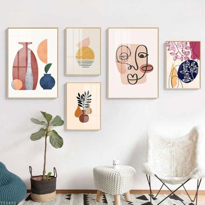 File gốc File tranh treo 5 tấm tối giản Minimalist Art TT2432 (cho in 3D) độc đáo
