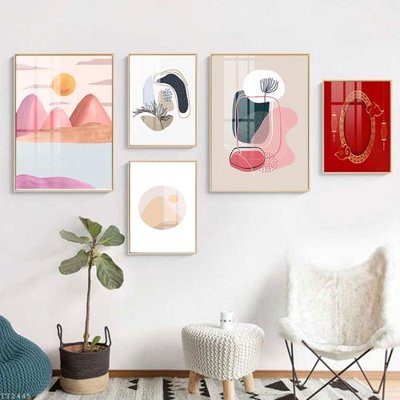 File tranh File tranh treo 5 tấm tối giản Minimalist Art TT2445 (bản gốc) treo tường