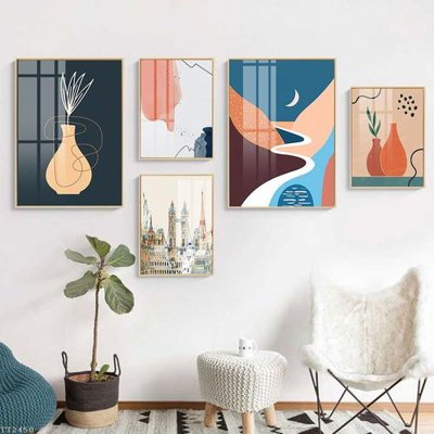 File gốc File tranh treo 5 tấm tối giản Minimalist Art TT2450 (ảnh rõ nét) để in